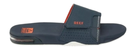 Tongs Reef Men Fanning Slide Navy Orange White
