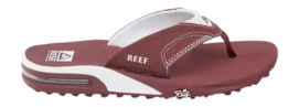 Tongs Reef Homme Fanning Pregame Maroon White