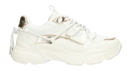 Sneaker POSH by Poelman Damen Madee White With Gold Combination