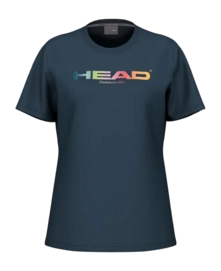 Tennis Shirt HEAD Women Rainbow Tee Navy
