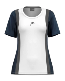 T-Shirt de Tennis HEAD Femme Club 25 Tech Tee Navy White