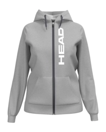 Blouson de Tennis HEAD Femme Club Original Hoodie Full Zip Grey Melange