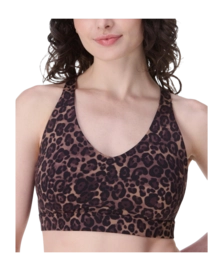 Sport BH Sweaty Betty Women Power Pulse Brown Wild Leopard Print