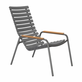 Loungestoel Houe Reclips Lounge Chair Bamboo Dark grey