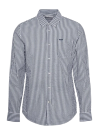 Chemise Barbour Men Cresswell Seersucker Tailored Fit Shirt Navy