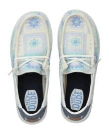 Slipper HEYDUDE Damen Wendy Cottage Crochet Bay Blue Multi