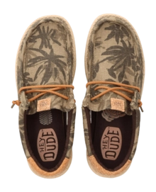 Slipper HEYDUDE Herren Wally Palm Jute Burnt Olive Ginger Brown