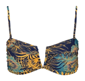 Bikinitop Barts Mahn Bandeau Navy / Yellow / Cyan