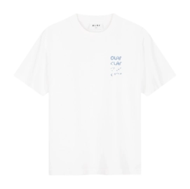 T-Shirt Olaf Hussein Men Spray Graphic Tee Optical White