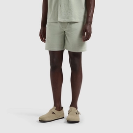 Short Olaf Hussein Homme Fine Check Light Sage