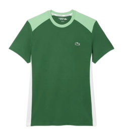 T-Shirt de Tennis Lacoste Homme TH8979 Vert/Blanc-Liamone