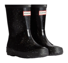 Wellies Hunter Kids First Giant Glitter Black