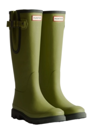 Wellies Hunter Women Downpour Adjustable Green Olive / Dark Olive