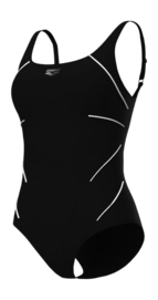 Badeanzug Arena W Jewel One Piece Low C Cup R Damen Black / White