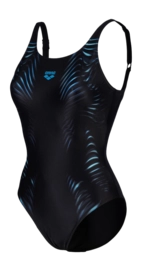 Badeanzug Arena W Imprint Swimsuit U Back B Damen Black