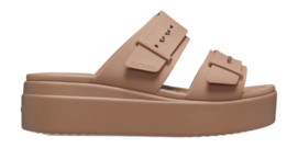 Sandales Crocs Women Brooklyn Boucle Low Wedge Latte