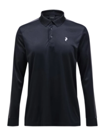 Polo Peak Performance Homme Player LS Black Motion Grey