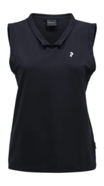 Polo Shirt Shirt Peak Performance Women Coolmax Sleeveless Top Black