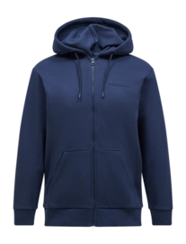 Hoodie Peak Performance Men Original Small Logo Zip Blue Shadow