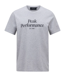T-Shirt Peak Performance Men Original Tee Mid Grey Melange Black