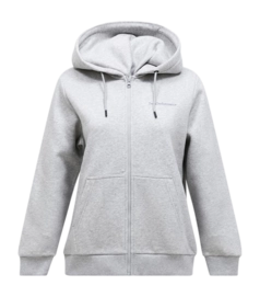 Kapuzenpullover Peak Performance Original Small Logo Zip Damen Med Grey Melange