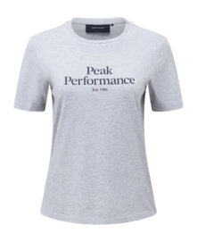 T-Shirt Peak Performance Original Tee Damen Med Grey Melange