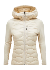 Jacke Peak Performance Helium Down Hybrid Hood Damen Sand Fog