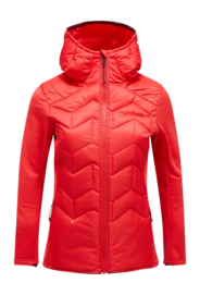 Jacke Peak Performance Elevate Liner Hybrid Hood Damen Brilliant Red
