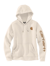 Hoodie Carhartt Women Logo Sleeve Graphic Sweatshirt Malt/Carhartt Brown