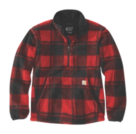 Pullover Carhartt Fleece Pullover Herren Crabapple / Black Plaid