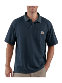 Polo Carhartt Homme Poids Moyen M/C Poche Marine