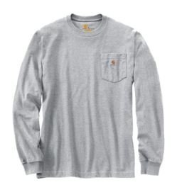 Longsleeve Carhartt Men Workwear Pocket L/S Heather Grey