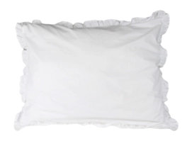 Kussensloop Town&Country Frilled Percale White