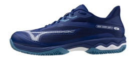 Chaussures de Tennis Mizuno Homme Wave Exceed Light 2 CC Bellwether Bleu Blanc Fjord Blue
