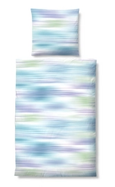 Bettwäsche Biberna Shade Blau Seersucker