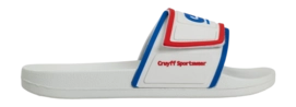Cruyff Footwear Retro Slide White Blue Red