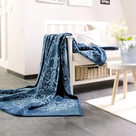 Jacquard Plaid Ibena Sorrento Bleu Solare Futura