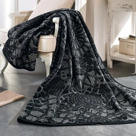 Plaid Jacquard Ibena Solare Futura Noir