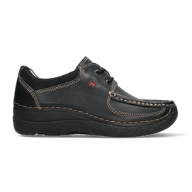 Schnürschuh Wolky Roll Shoe Dakota Leather Black Damen-Schuhgröße 37