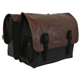 Fietstas Beck Classic Zwart Bisonyl Mocca Flap