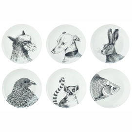Side Plate POLSPOTTEN Animals 24 cm (Set van 6)