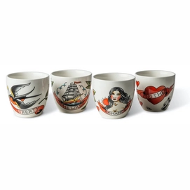 Mok POLSPOTTEN Tattoo 300 ml (Set van 4)