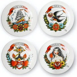 Side Plate POLSPOTTEN Tattoo 20 cm (Set van 4)