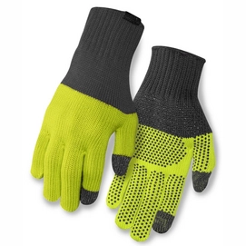 Gants de Cyclisme Giro Merino Knit Wool Grey Lime