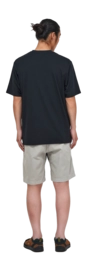 3---Gramicci-G4SU-T096-Unisex-Black-One-Point-Logo-Tee-Front-Model-Back