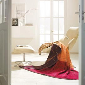 Jacquard Decke Ibena Solare Futura Terra Braun
