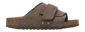 Slipper Birkenstock Unisex Kyoto Nubuck Leather Suede Concrete Gray Narrow