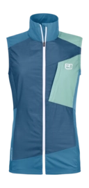Weste Ortovox Windbreaker Vest Damen Petrol Blau