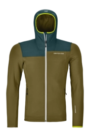 Sweatjacke Ortovox Fleece Plus Hoody Herren Green Moss