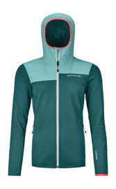 Sweatjacke Ortovox Fleece Plus Hoody Damen Pacific Green